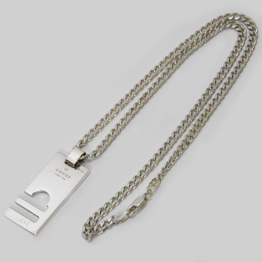 ABランク】GUCCI グッチ ペンダント トップ チェーン 喜平 ネックレス
