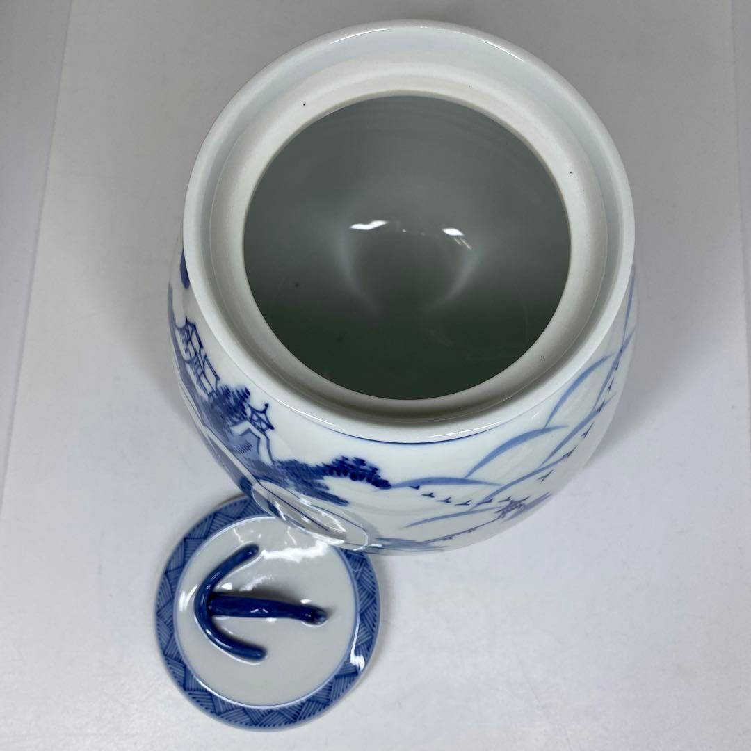 加藤藤城　近江八景 水指 共箱入り ☆茶3 加藤藤城 染付 近江八景 水指 共箱 東さ6-0902③ - メルカリ