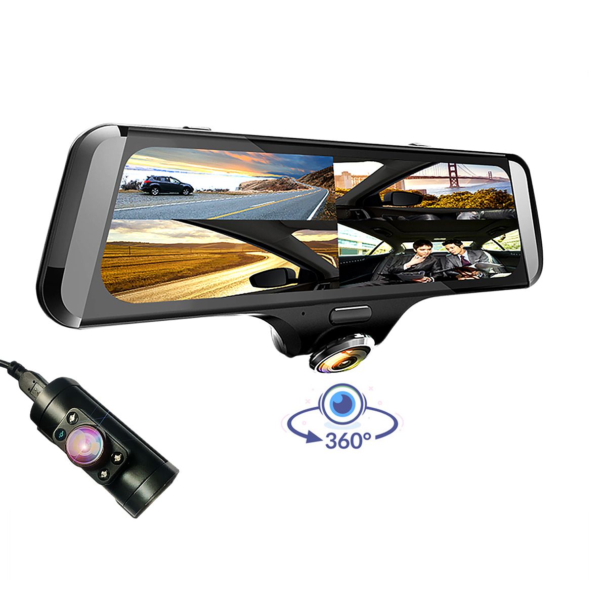 360度ドライブレコーダー 前後カメラ 10インチミラー型 GPS搭載 360度ドライブレコーダー 前後カメラ 10インチミラー型 GPS搭載