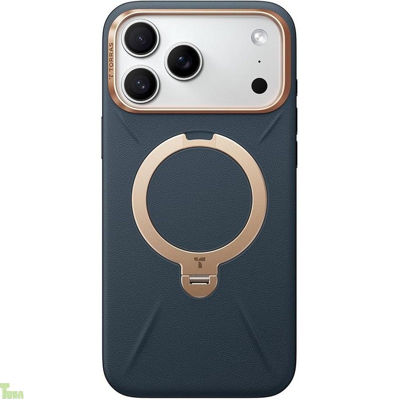 TORRAS iPhone 17 Pro Max 用 ケース 新感覚レザー スキンタッチ Ostand Q3 レザートーン MagSafe対応 リング スタンド 360°定点回転 縦横両対応 マグネット搭載 革 カメラコントロールボタン 米軍規格 耐