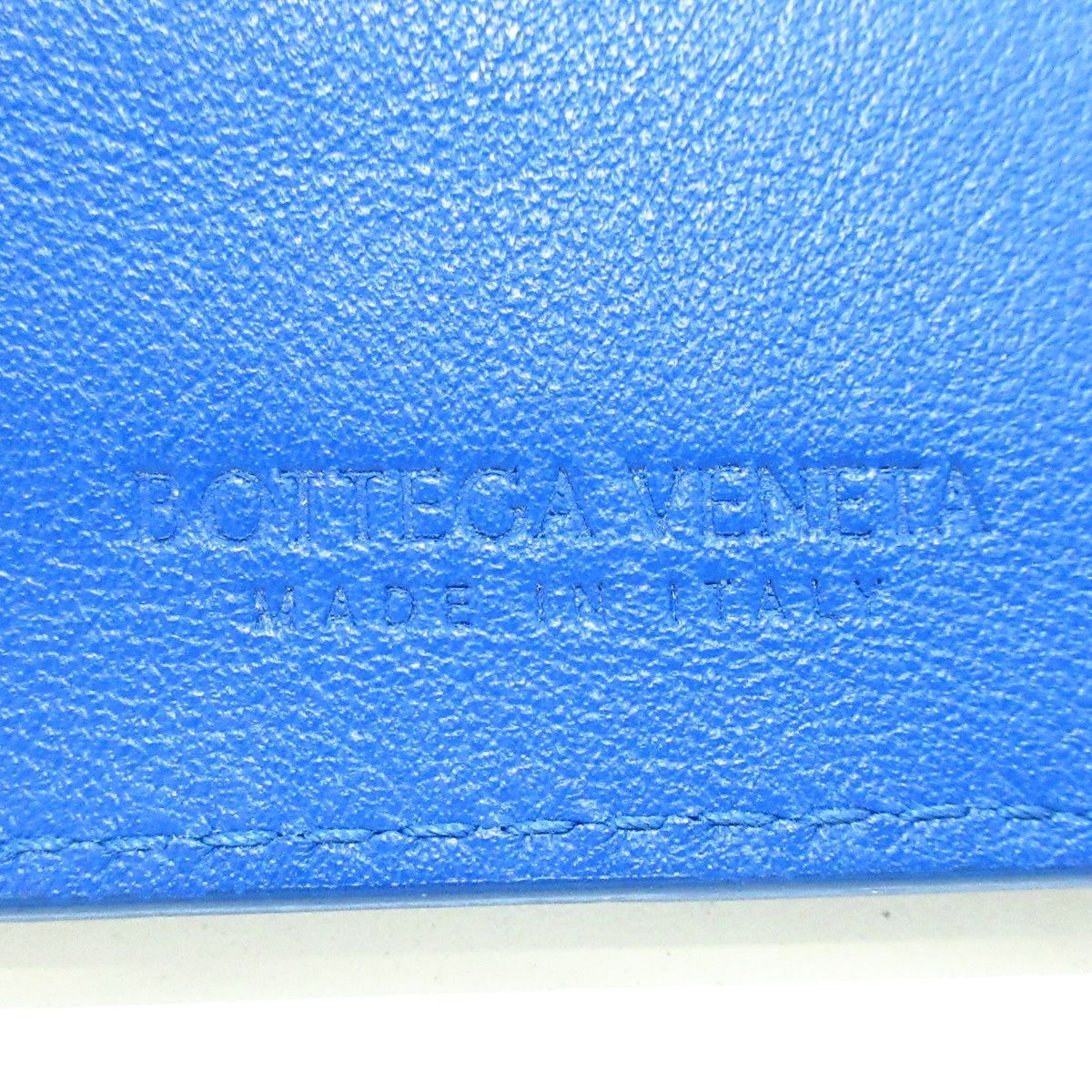 BOTTEGA VENETA マネークリップ イントレチャート ブルー レザー BOTTEGA VENETA ボッテガヴェネタ マネークリップ メンズ
