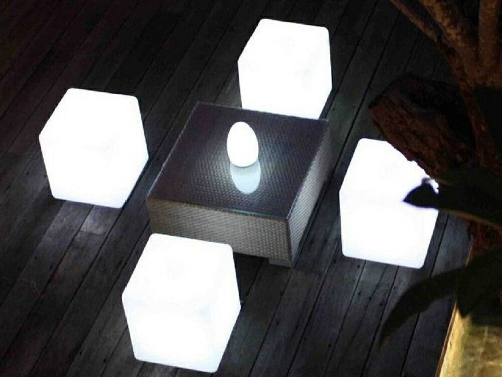 12色 LED ベスト ボックス チェア スツール コンパクト 充電式 パーティー