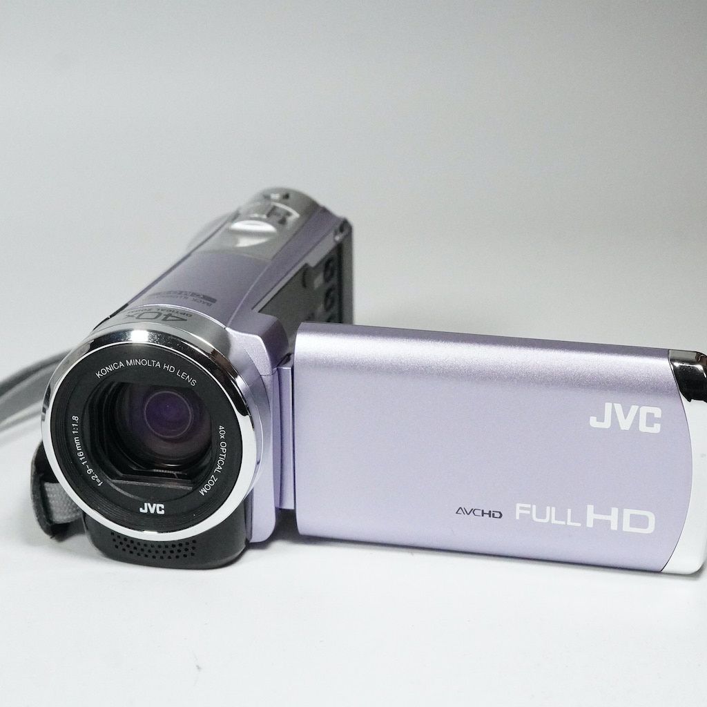 美品 JVC ビデオカメラ Everio GZ-HM33-V 箱等付属品充実 JVC Victor Everio GZ-HM33-V パープル 元箱 動作OK 返金保証 /1913