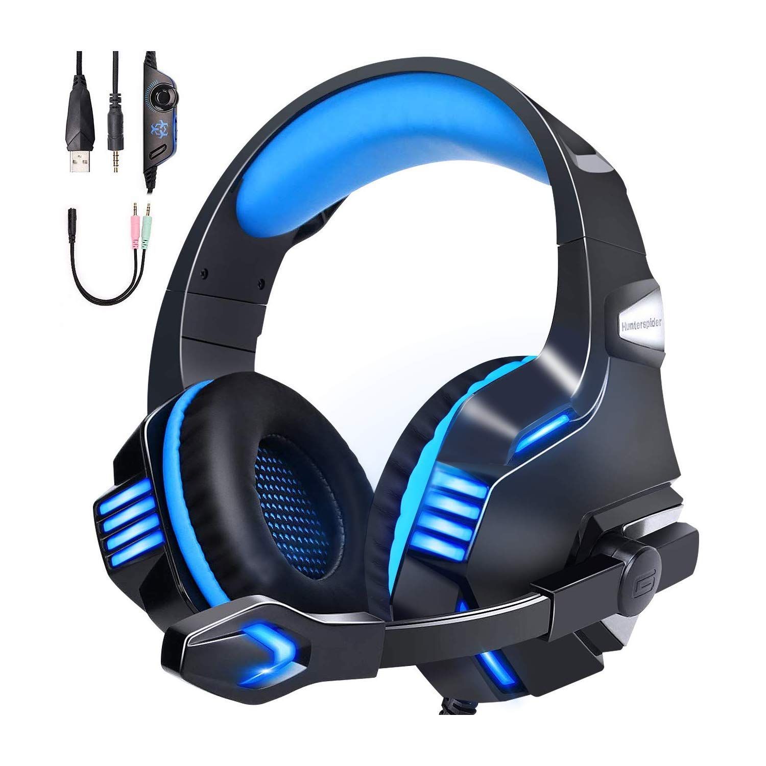 【特価商品】【令和 モデル】 ゲーミングヘッドセット ps4 ヘッドセット 有線 ps5 LED マイク付き switch FPS PC ヘッドホン マイク ノイズキャンセリング へっどセット 重低音 強化 騒音抑制 軽量 