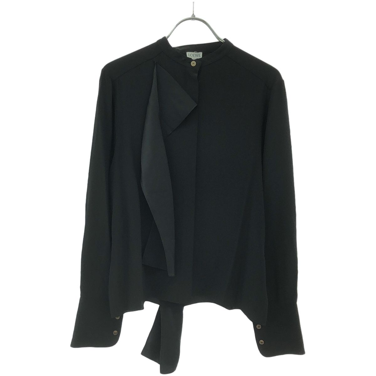 LOEWE ロエベ ラバリエールシルクブラウスシャツ S2189110FO ブラック 