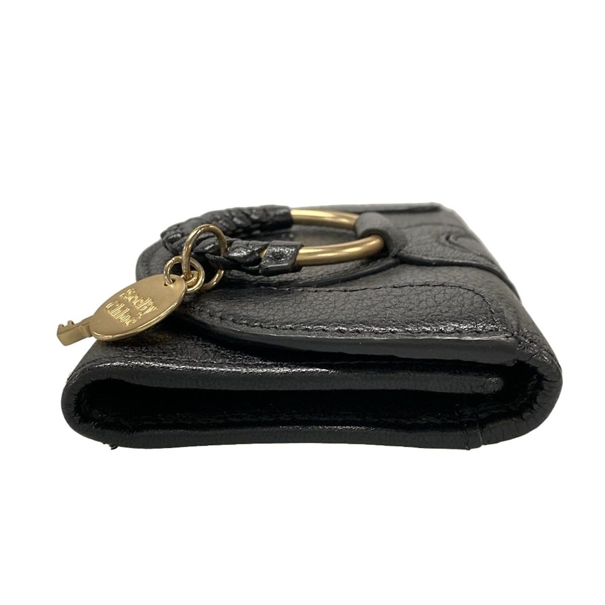 シーバイクロエ 3つ折り財布 - 黒 レザー Chloé ブラックレザー 三