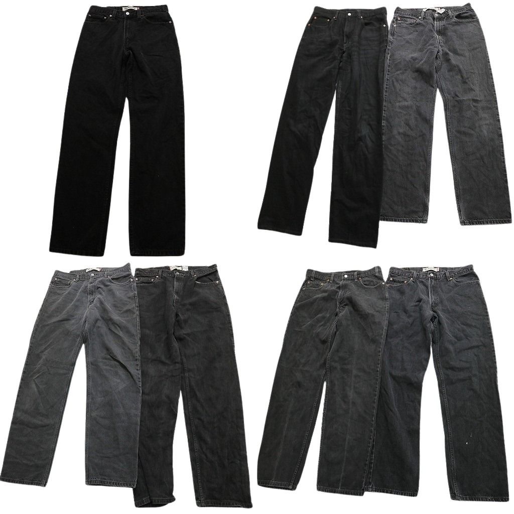 古着卸 まとめ売り リーバイス 550 デニム パンツ 7枚セット (メンズ W36 /W34 /W33 /W32 ) ブラックデニム カジュアル MU1529