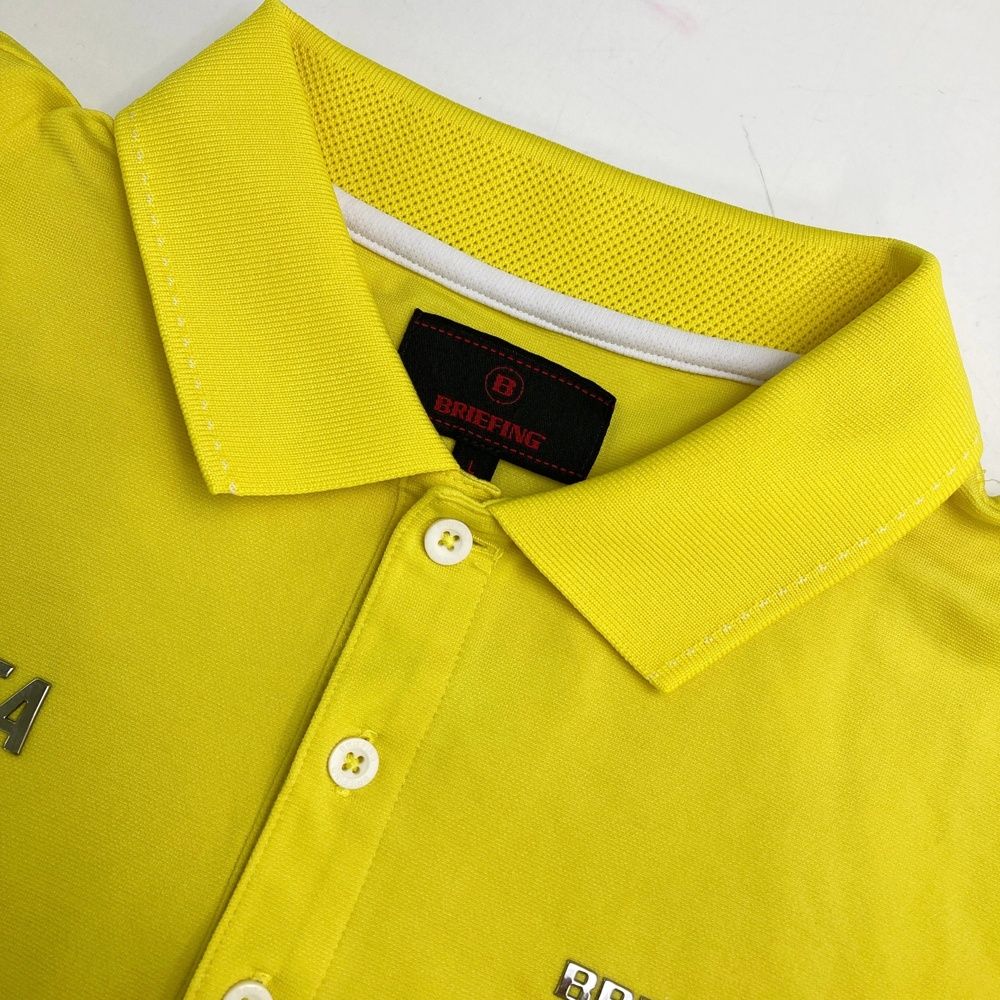 専用　ブリーフィング ゴルフ WINDANDSEA ポロシャツ L イエロー BRIEFING GOLF ブリーフィング × WIND AND SEA 半袖ポロシャツ