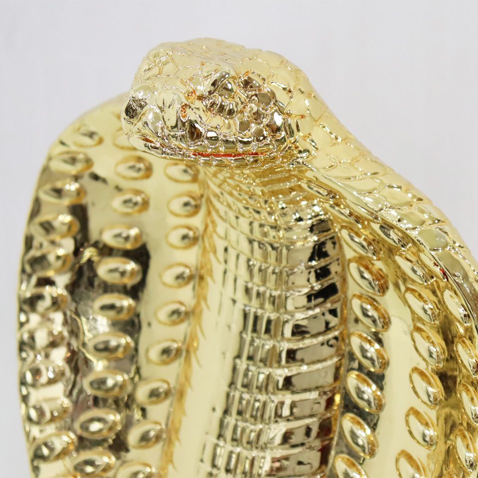 ヴァイパー シルバー 蛇 置物 コブラ インテリア 143-138-022 hokuo_143-138-022