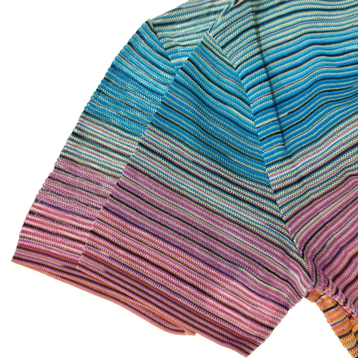 MISSONI ジャカードニット ウール混 Tシャツ MISSONI ウール混 Tシャツ メタリック ジャカードニット | THE