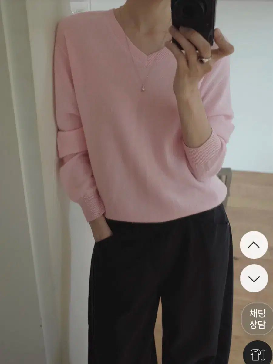 SLOWAND カシミア 100 ニット ピンク