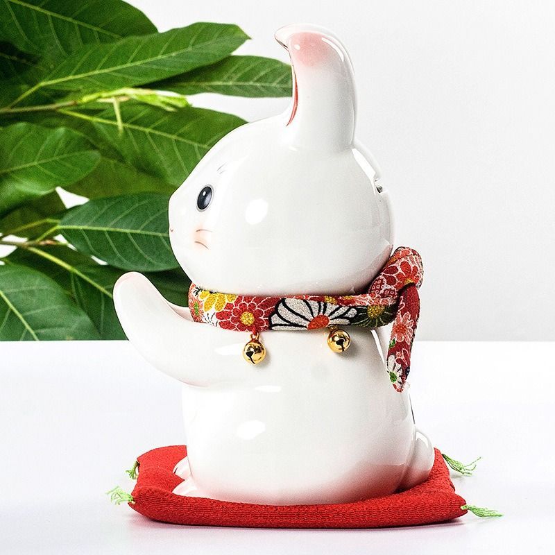 兎 うさぎ 貯金箱 置物 オブジェ ファッション 幸運 長寿 縁起物 魔