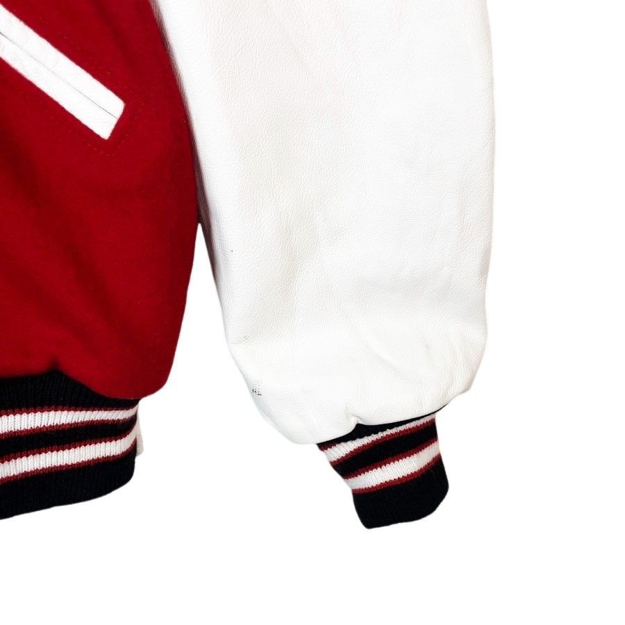 USA製JBS apparel本革リアルレザー切り替えウールスタジャンスタジアム