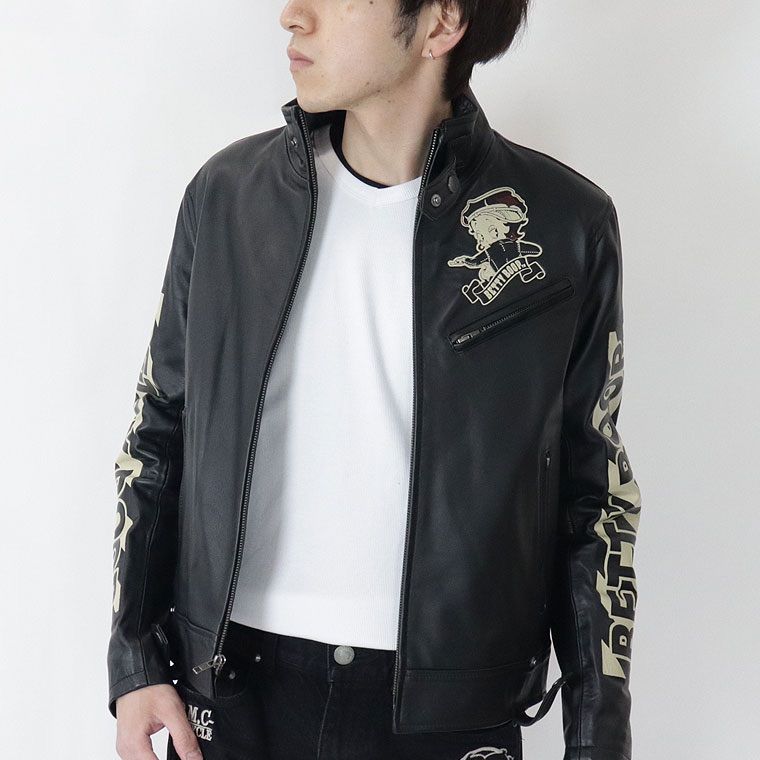 BETTY BOOP/ベティブープ 本革レザージャケット 】BRAVE-MAN ブレイブ