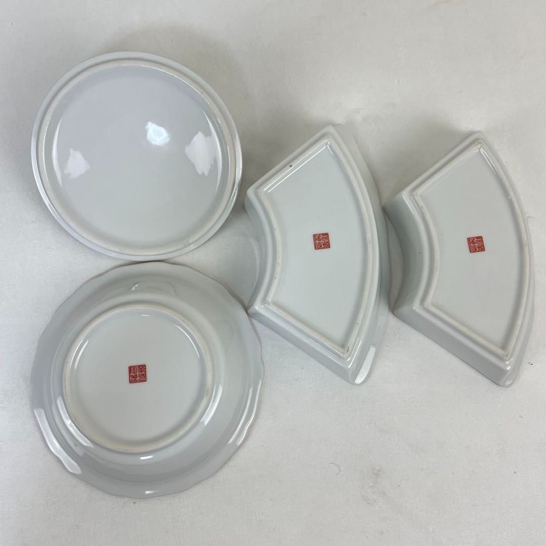 第一陶器 錦花鳥 回転オードブル皿 高台皿 仕切り皿 大皿 色絵 古伊万里 第一陶器 錦花鳥 回転オードブル皿 高台皿 仕切り皿 大皿 色絵