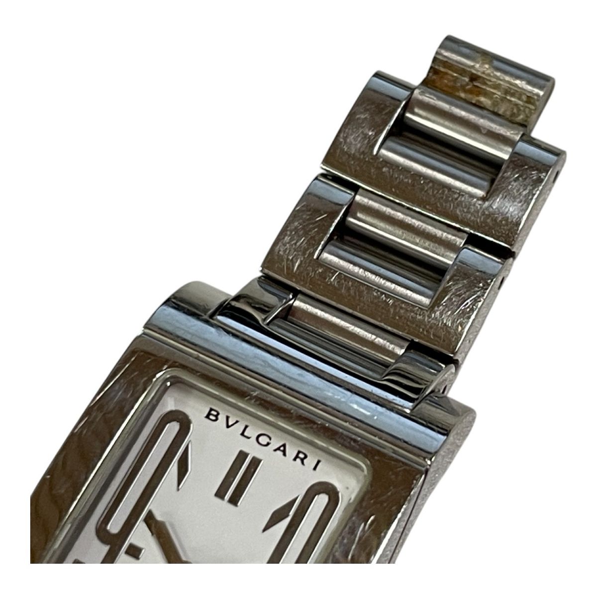 ブルガリ BVLGARI レッタンゴロ RT39S 白文字盤 クォーツ 腕時計