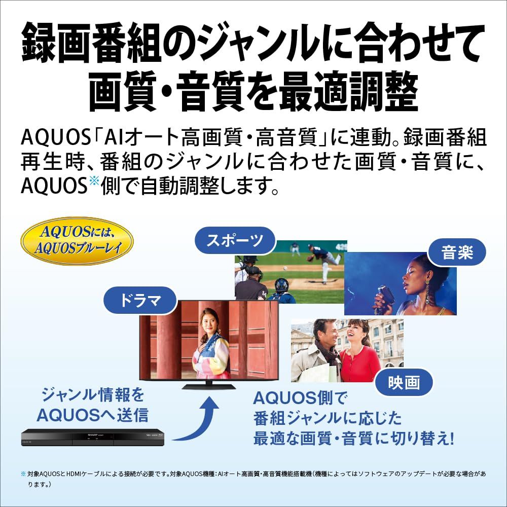 新品未使用 SHARP AQUOS 1TB 2B-C10BT1 ◇ シャープ 2B-C10BT1 3番組