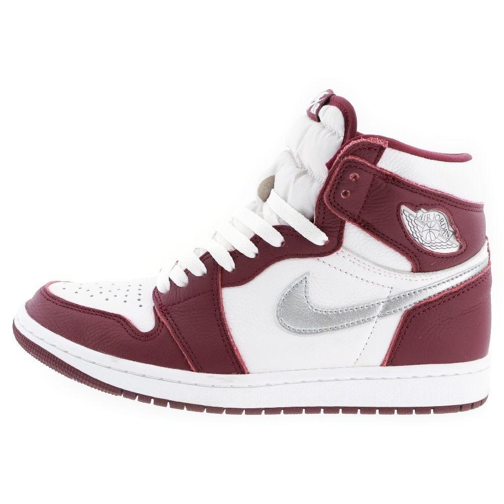 NIKE (ナイキ) AIR JORDAN 1 HIGH OG BORDEAUX エアジョーダン1 ハイカットスニーカー ホワイト/ボルドー US8/26cm 555088-611