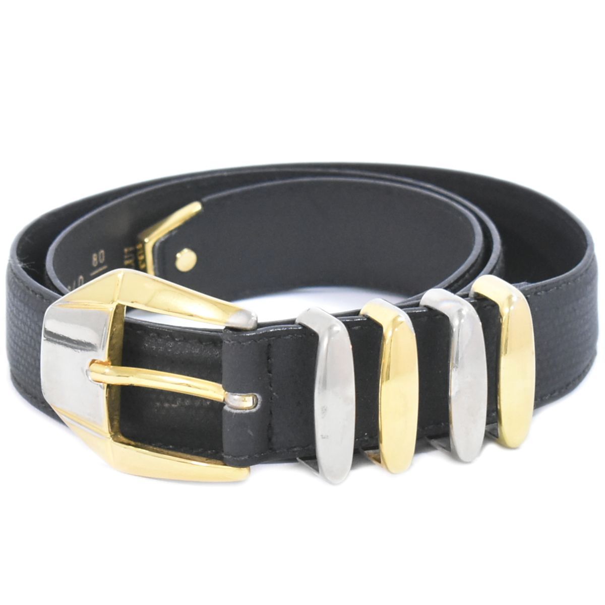 本物 ジャンニ ヴェルサーチ GIANNI VERSACE レザー ベルト 240 80/32 