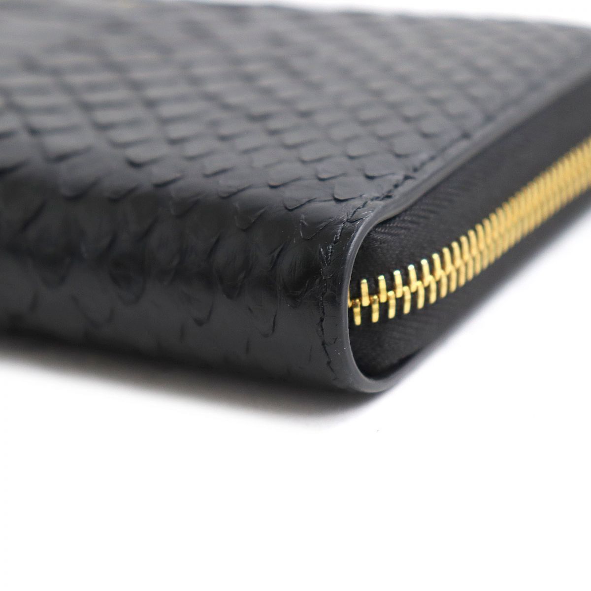 極美品◇TOMFORD トムフォード ロゴ金具 パイソンレザー ラウンド 