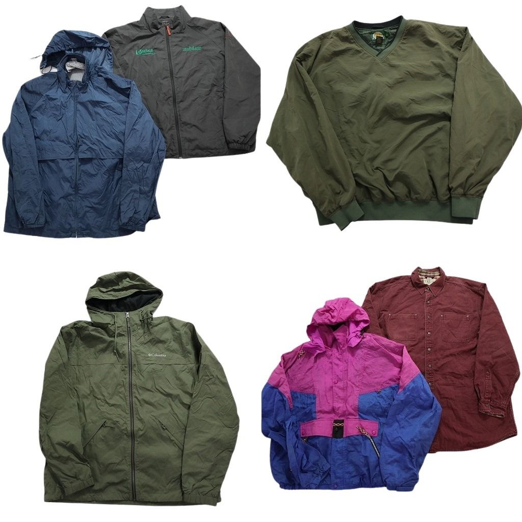古着卸 まとめ売り アウトドアブランドMIX ライトジャケット 6枚セット (メンズ XL /2XL ) ヘリーハンセン 中古 古着 MY1594