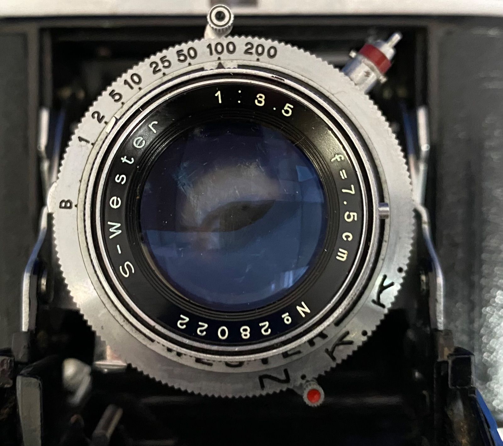 西田工学 NKK WESTER SIX S-WESTER NKK 7.5cm F3.5 ケース付き 蛇腹