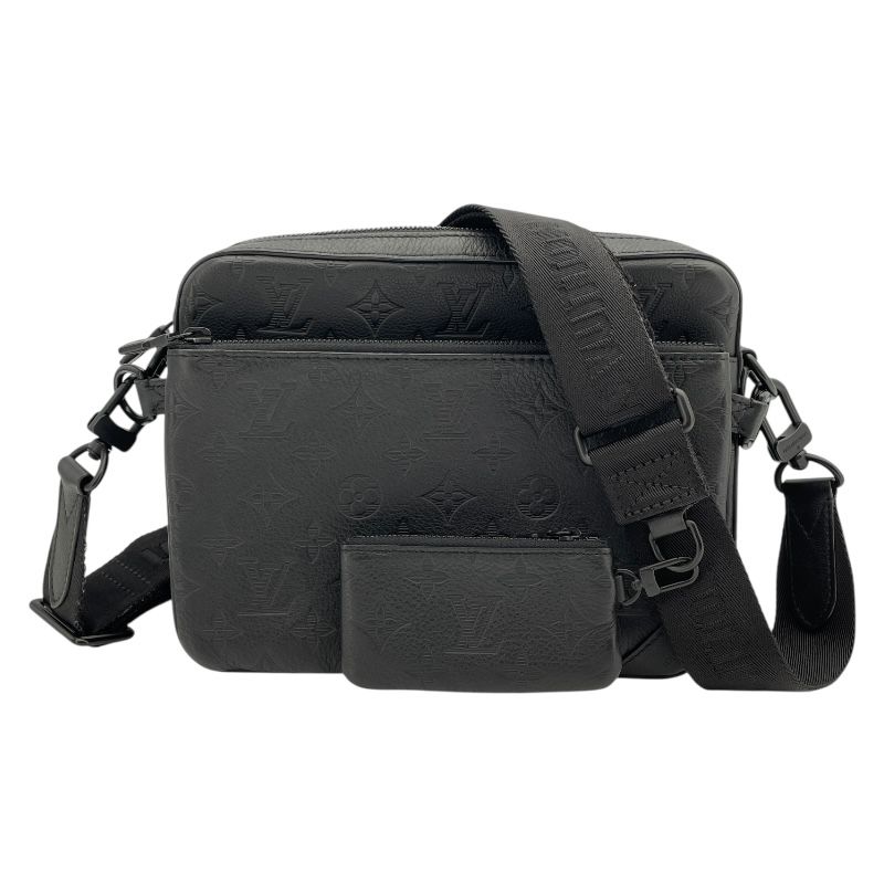 メンズ*LV*トリオメッセンジャーバッグ オールブラック M46602 トリオ・メッセンジャー モノグラム・シャドウ｜ルイ・ヴィトン