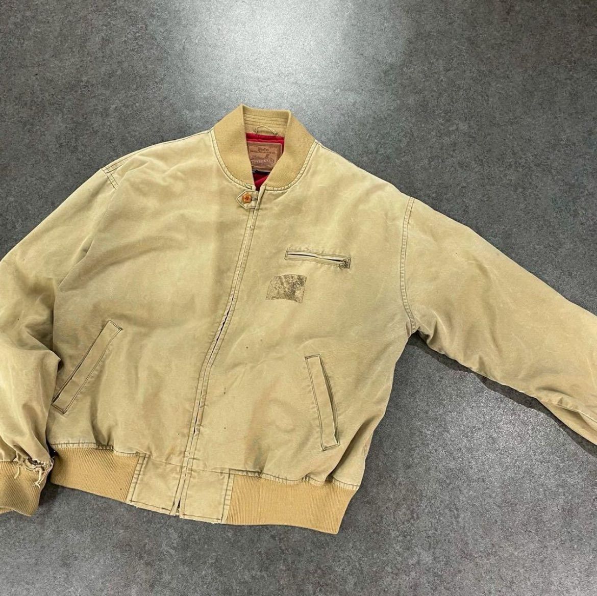 90s Vintage POLO RALPH LAUREN Full Zip Blouson Flight Jacket ポロ
