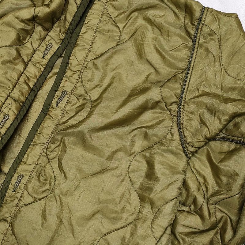 70's アメリカ軍 M-65 フィッシュテールパーカ キルティング ライナー サイズ：S オリーブ U.S.ARMY M-65 Fishtail Parka Quilting Liner Coat 中綿 【中古】