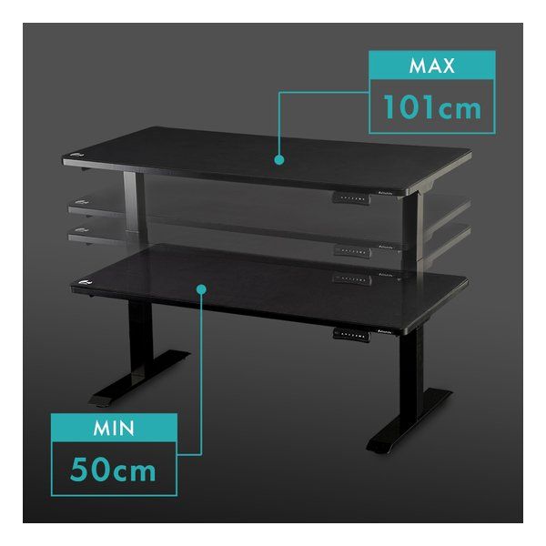 Bauhutte バウヒュッテ 電動スーパーゲーミングデスク 天板 幅1400mm ブラック BHD-1400FAT-BK 2539727 MARWIL-DEMENAGEMENTS_CH