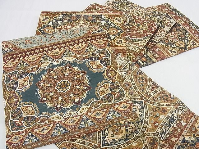 着物屋こころ□極上 創業280年 誉田屋源兵衛 六通柄袋帯 市松