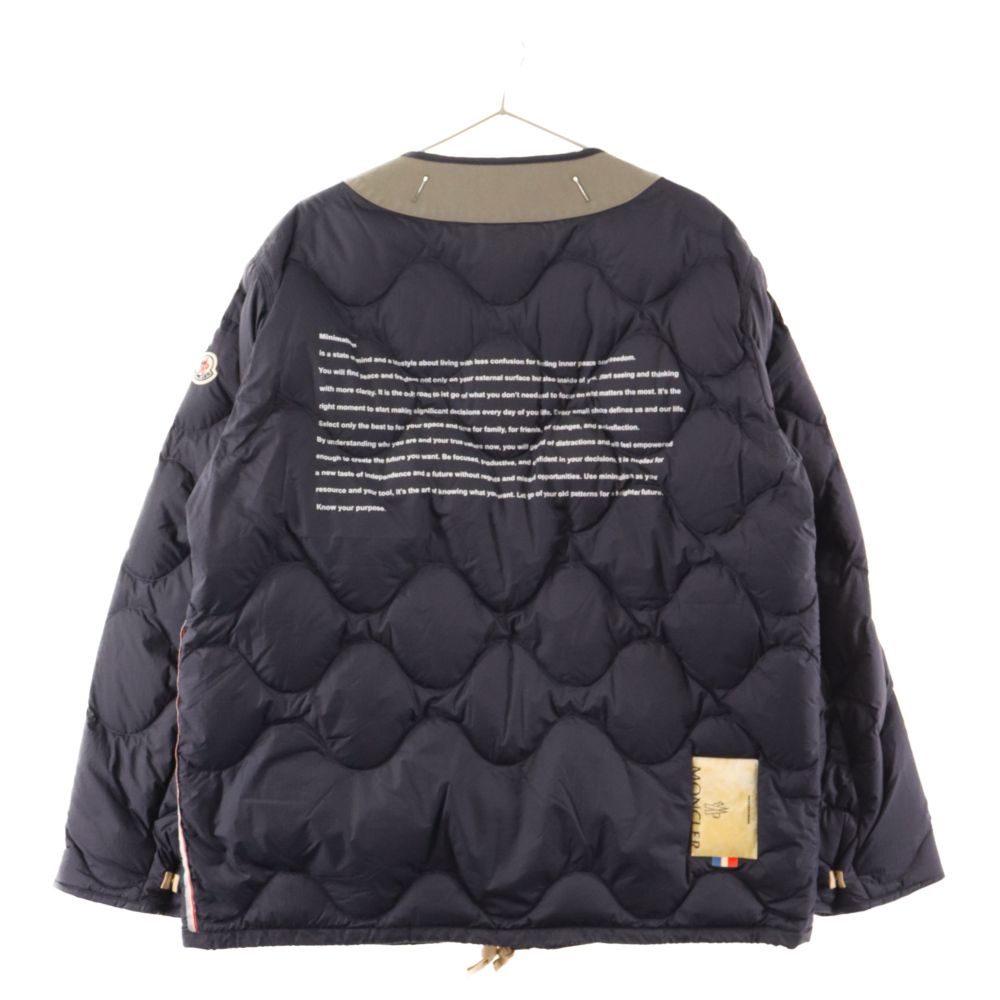 MONCLER (モンクレール) 21AW JAECKIN GIUBBOTTO G20911A00126 68953  キルティングバックプリントナイロン ダウンジャケット ネイビー - メルカリ