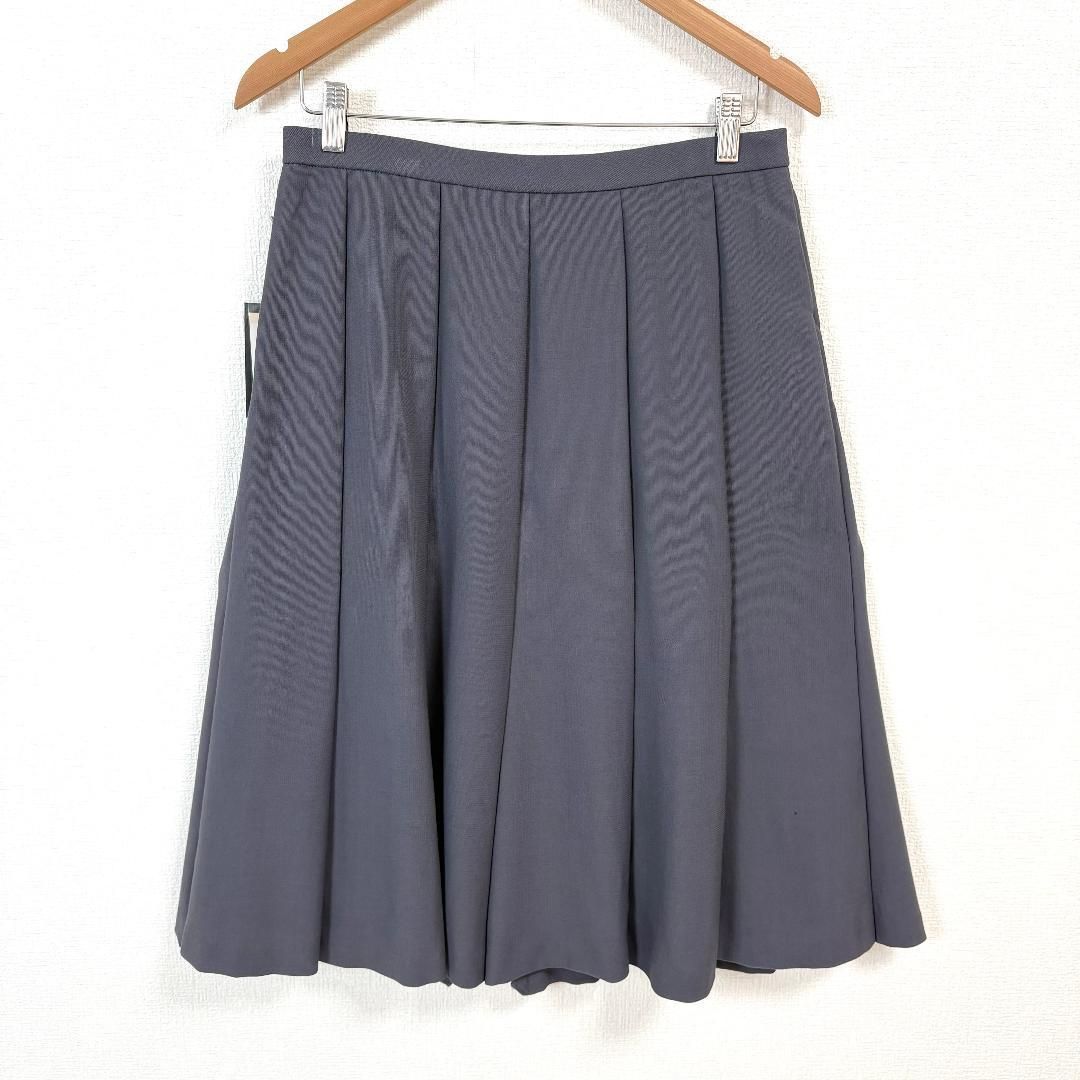タグ付 Leilian ウエストゴムプリーツ風スカート 13 グレー