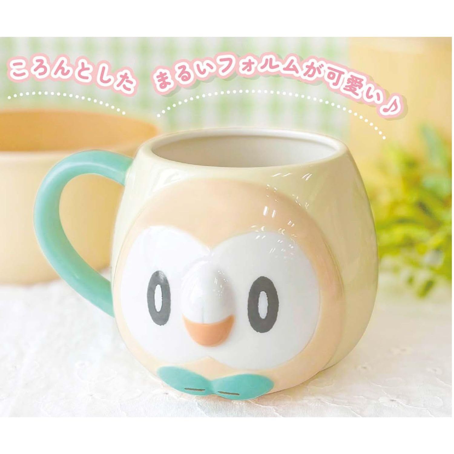モクロー 湯呑み　マグカップ　ポケモンセンター　ポケモン フェイスマグ モクロー ポケピース ｜【公式】ポケモンセンター