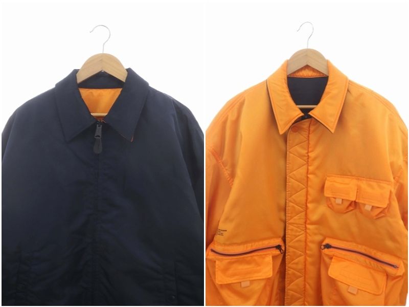 フレッシュサービス 23AW リバーシブルブルゾン カーキ×オレンジ