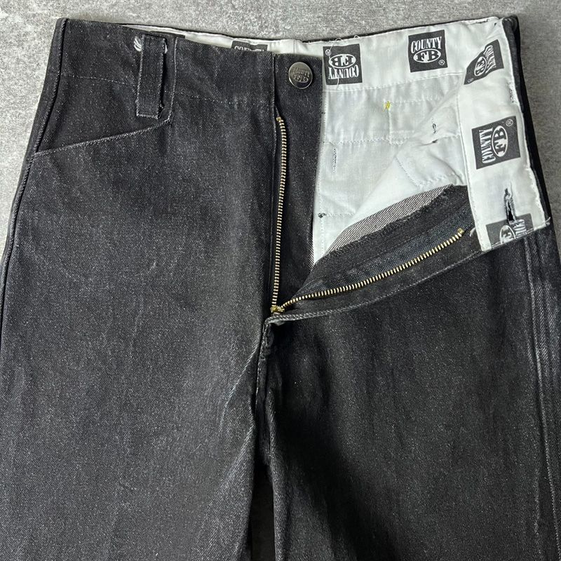 FB COUNTY ブラックデニムワークパンツ トラウザー 40