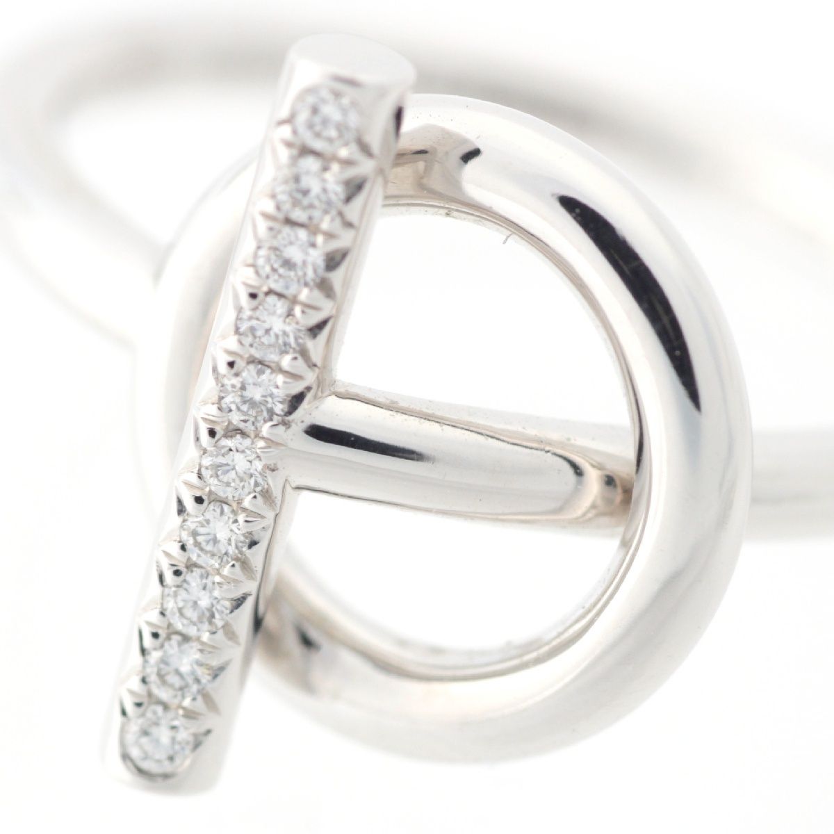 エルメス エシャペ ダイヤモンド リング 指輪 アクセサリー Au750  