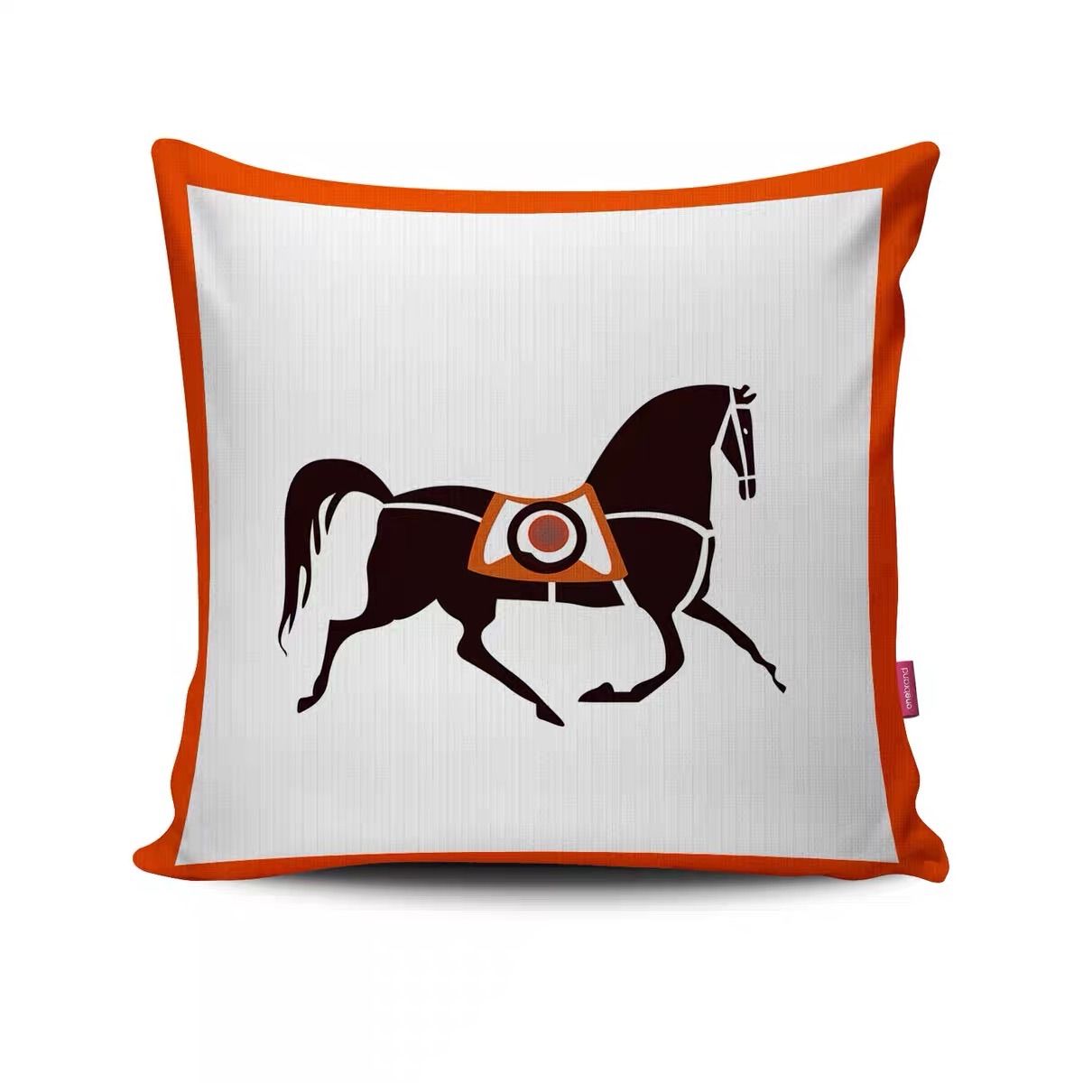 クッションカバー 枕 クッション 枕カバー インテリア 北欧 モダン 人気 高品質 高耐久 軽量 おしゃれ ビジネス カジュアルキラキラ 可愛い ジェニ メンズ レディース 高品質 高級感 ハイブランド オレンジ 幾何学模様 ホワイト 馬 ホース 乗馬
