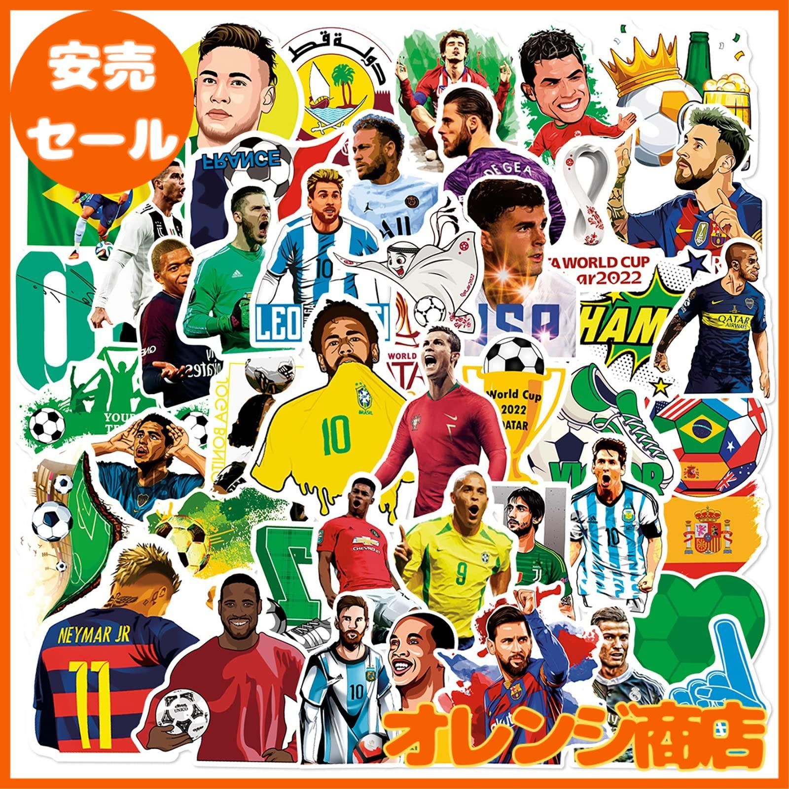 大安売】サッカーステッカーセット50枚 C サッカー ステッカー メッシ