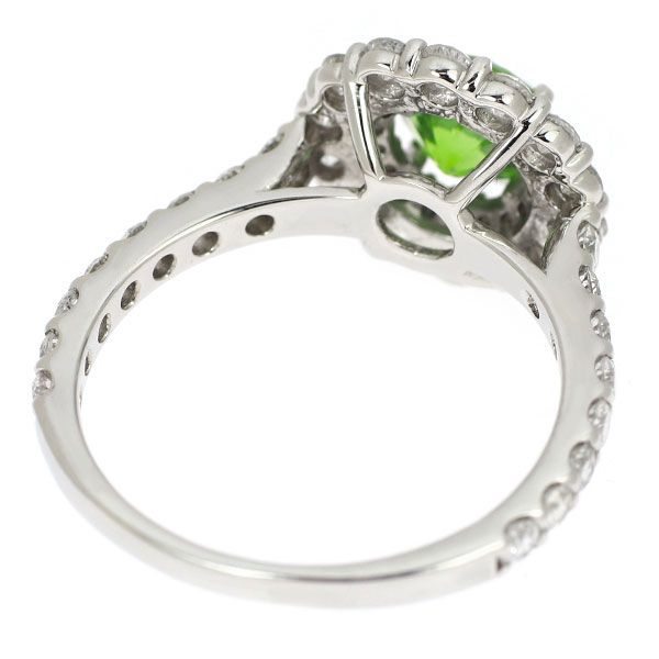 希少 Pt900 デマントイドガーネット ダイヤモンド リング 1.07ct D1.03ct 