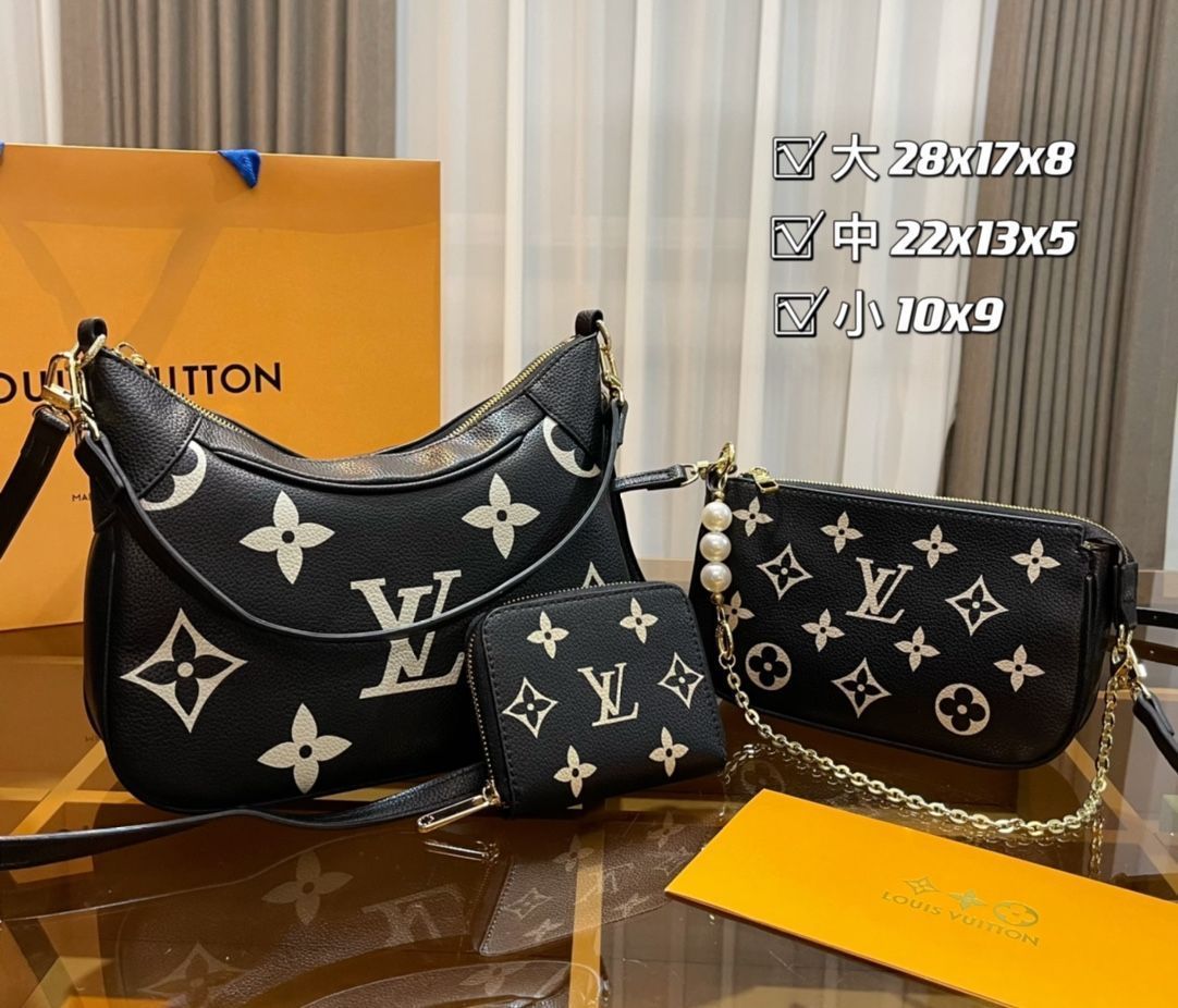 送料込☆ LOUIS VUITTON ルイヴィトン ショルダーバッグ ハンドバッグ  財布  3点セット