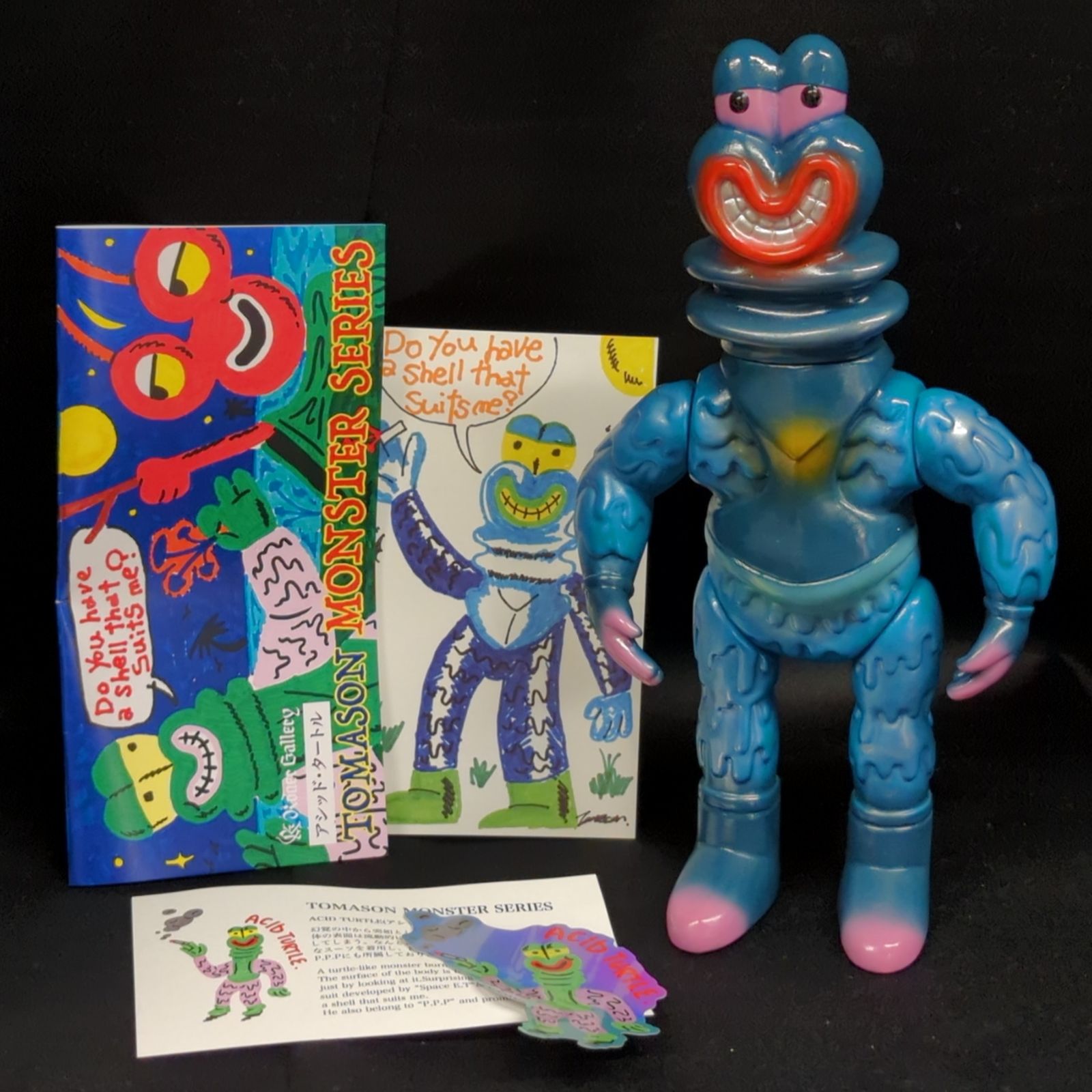 KONER GALLERY TOMASON MONSTER SERIES アシッド・タートル 紺成型/ピンク/赤/金