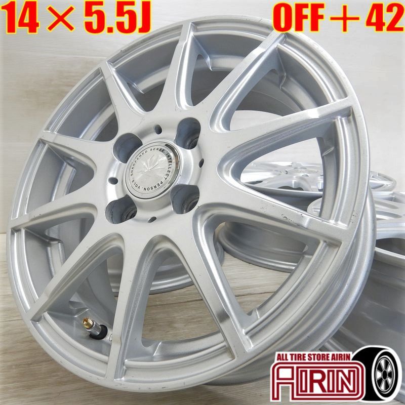 中古 14インチ アルミ VORS 4本セット アクア ヴィッツ カローラ 