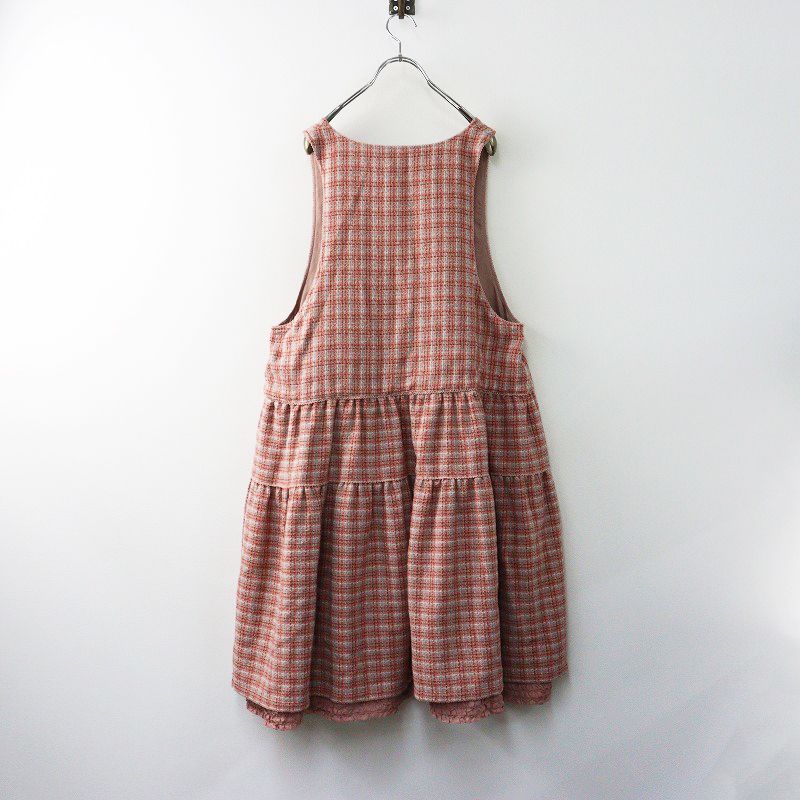 2025 AW ピンクハウス PINK HOUSE オリジナルコットンツイードワンピース ｜ピンク トップス ジャンスカ