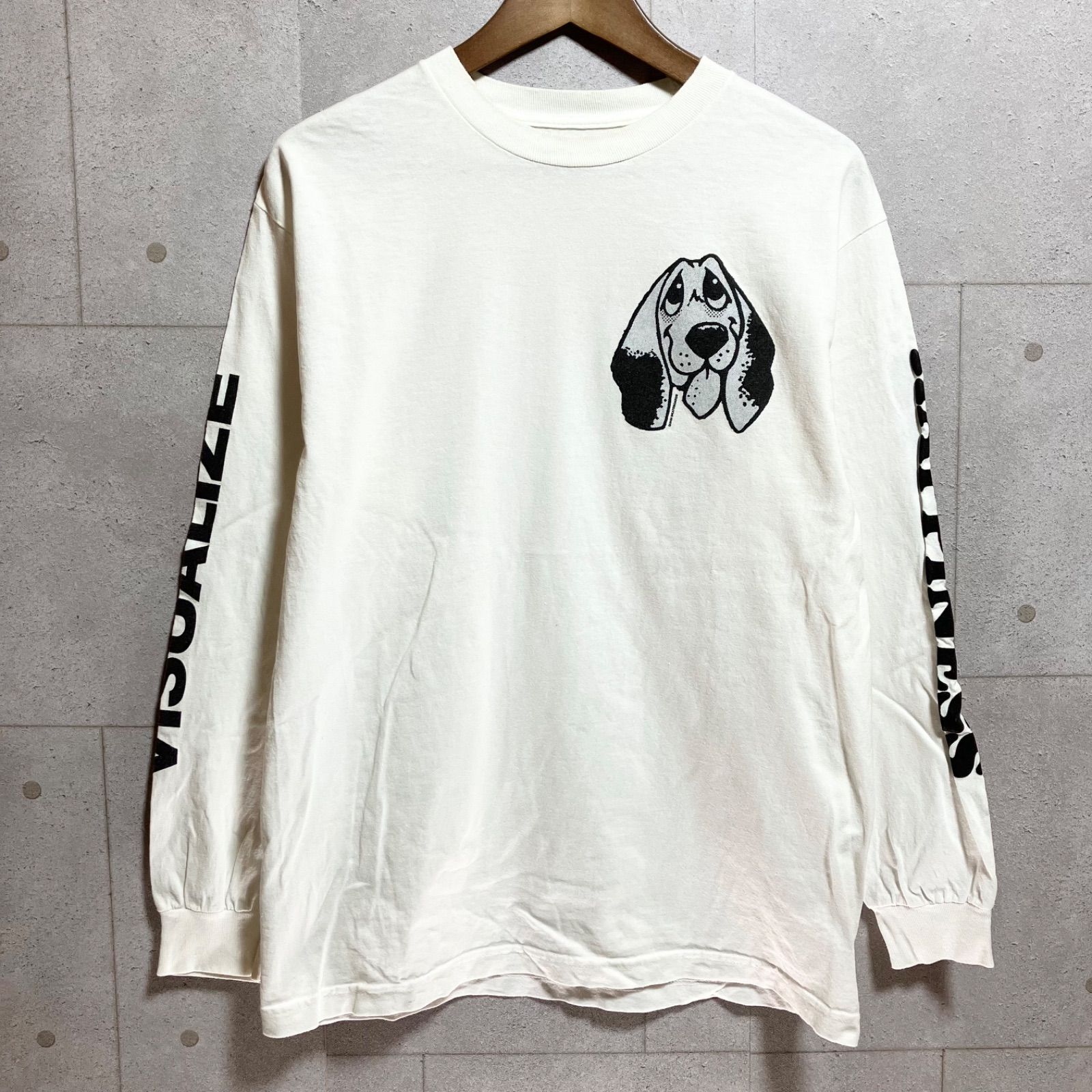 QUASI クワージー クワジ プリント ロンT ロングスリーブ Tシャツ 長袖 トップス M ホワイト 白 メンズ SG244-14