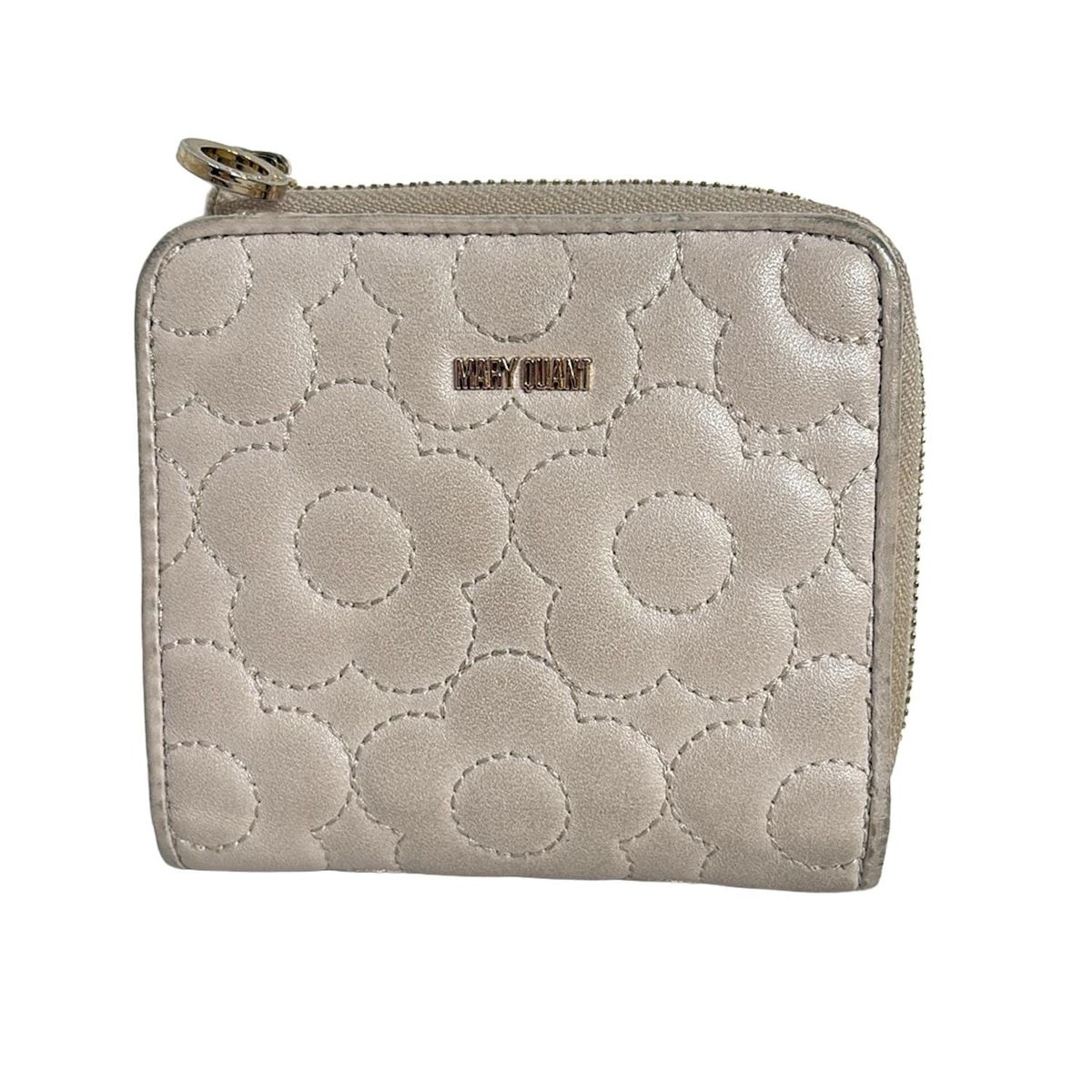 MARY QUANT(マリークワント) 2つ折り財布 - ピンクベージュ L字