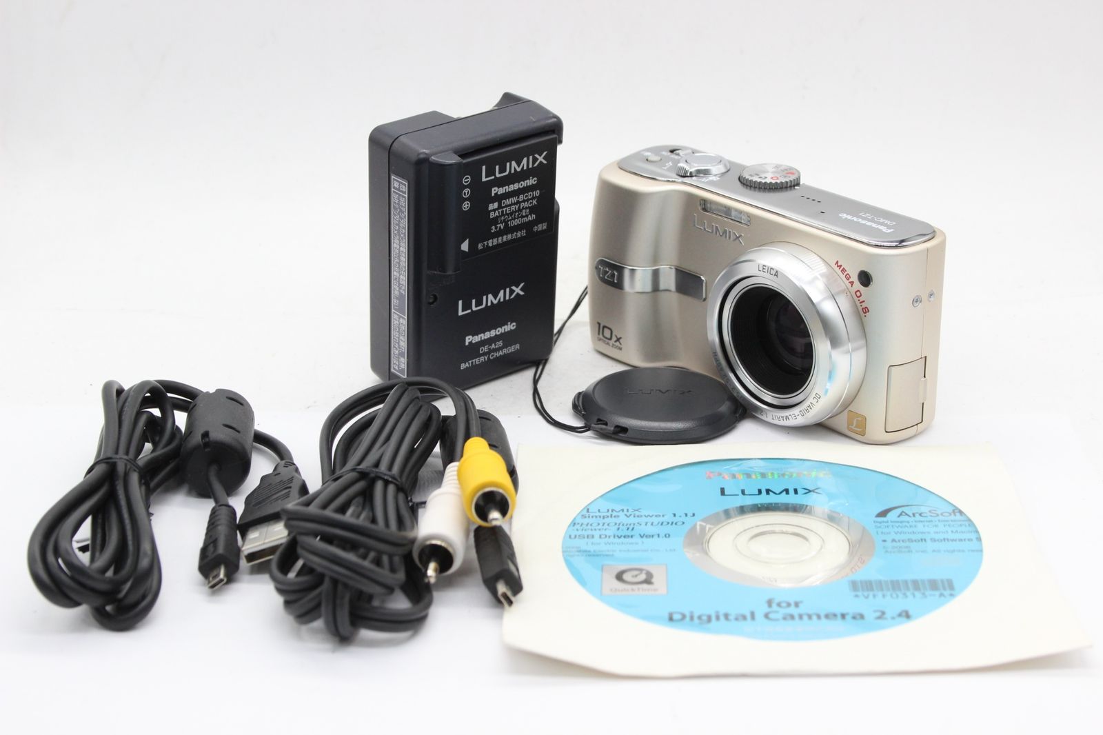 返品保証】 パナソニック Panasonic LUMIX DMC-TZ1 10x バッテリー チャージャー付き コンパクトデジタルカメラ s6681  - メルカリ