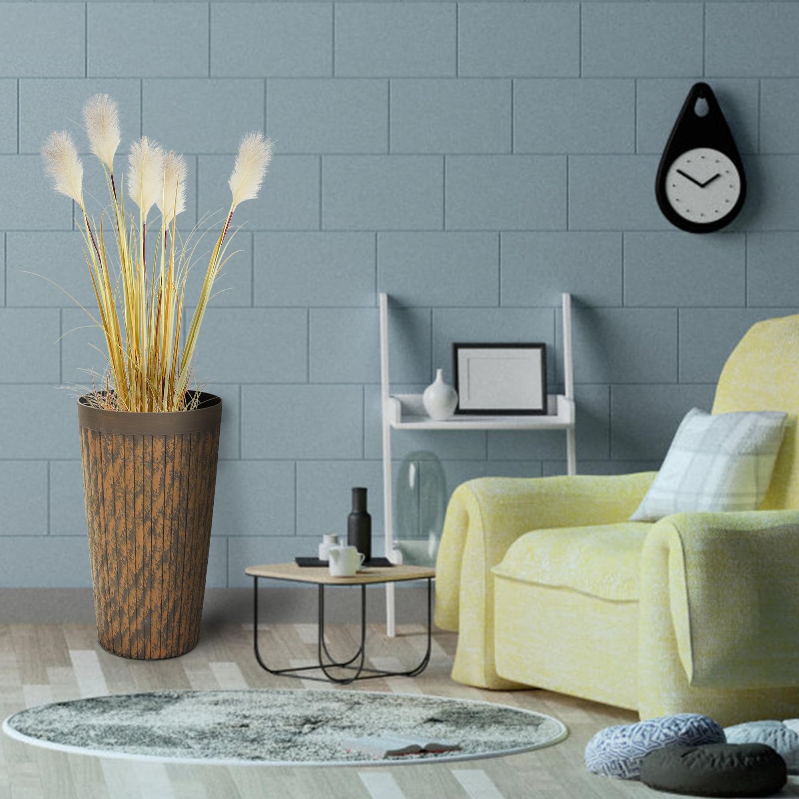 和風装飾 オフィス 屋内 光触媒 屋外 鉢植え 空気清浄 造花 大型 イエロー 装飾的 人工観葉植物 おしゃれ はね模様 インテリア 観葉植物 120 cm フェイクグリーン Worth