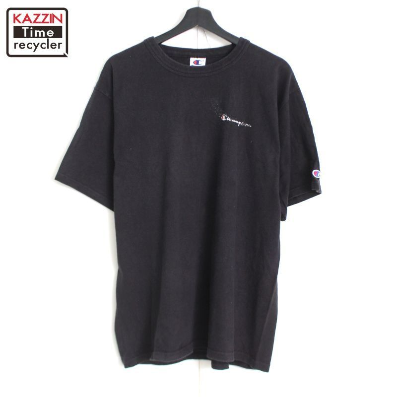 90s vintage Champion 青タグ ロゴ ワンポイント 半袖Ｔシャツ メンズ 表記Lサイズ