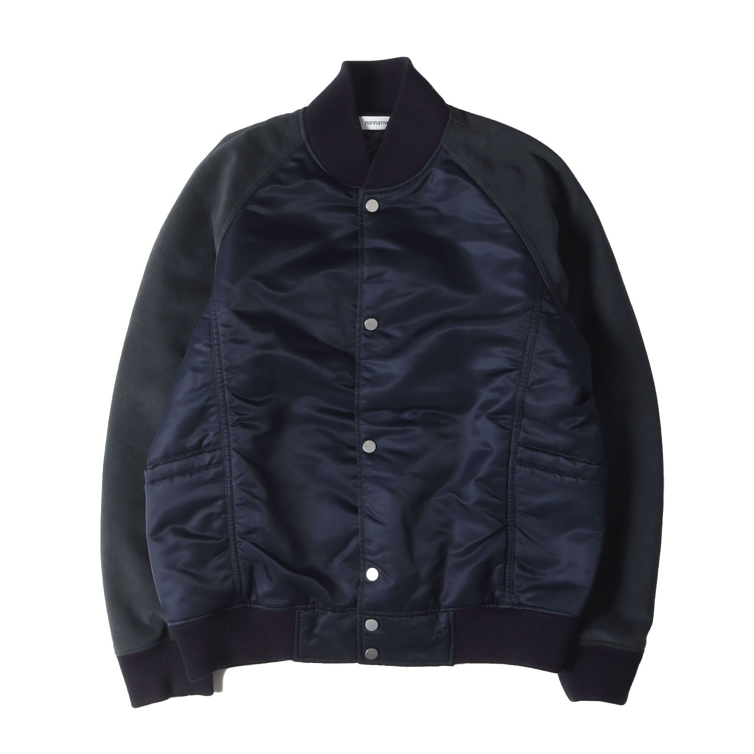 NONNATIVE ジャケット サイズ:0 袖ウルトラスウェード ボンバージャケット (EDUCATOR PUFF BLOUSON NYLON  TWILL WITH POLY ULTRASUEDE) ネイビー アウター ブルゾン【メンズ】 - メルカリ